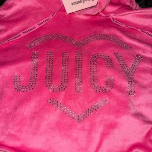 COPY - Juicy Couture pink bling cropped hoodie